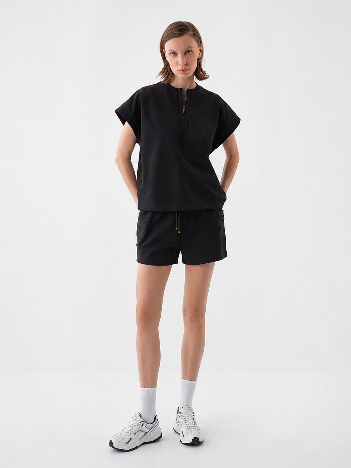 Black Oversize Cotton Sweatshirt - 1