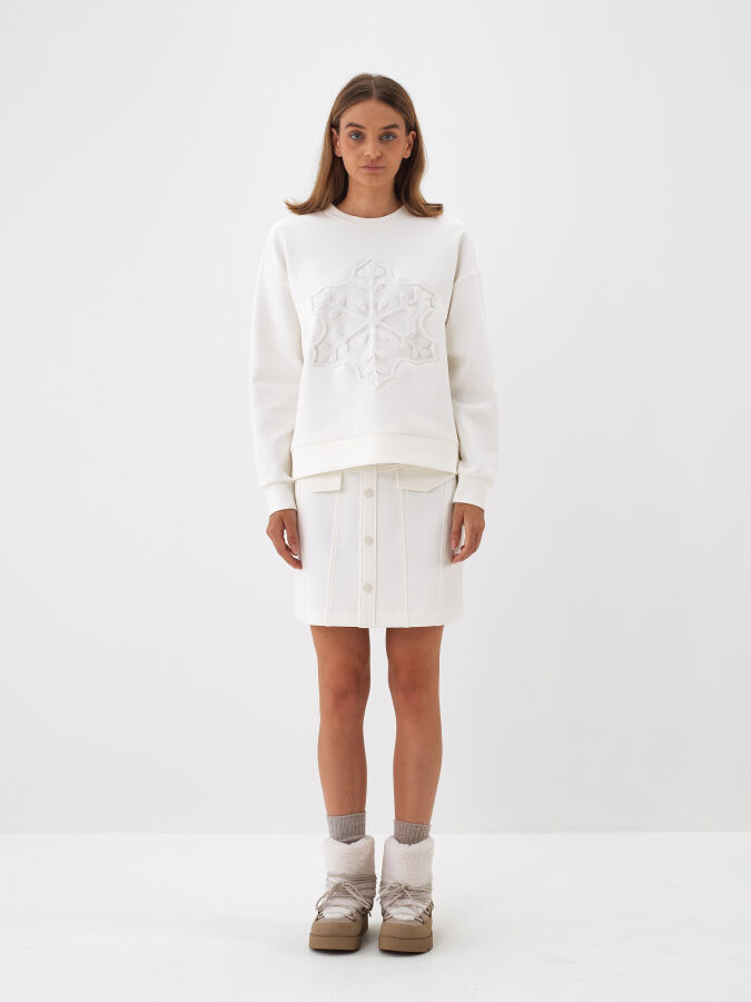 Cotton Printed Sweatshirt - Xint