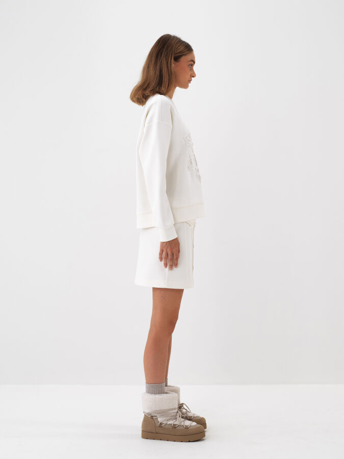 Cotton Printed Sweatshirt - Xint