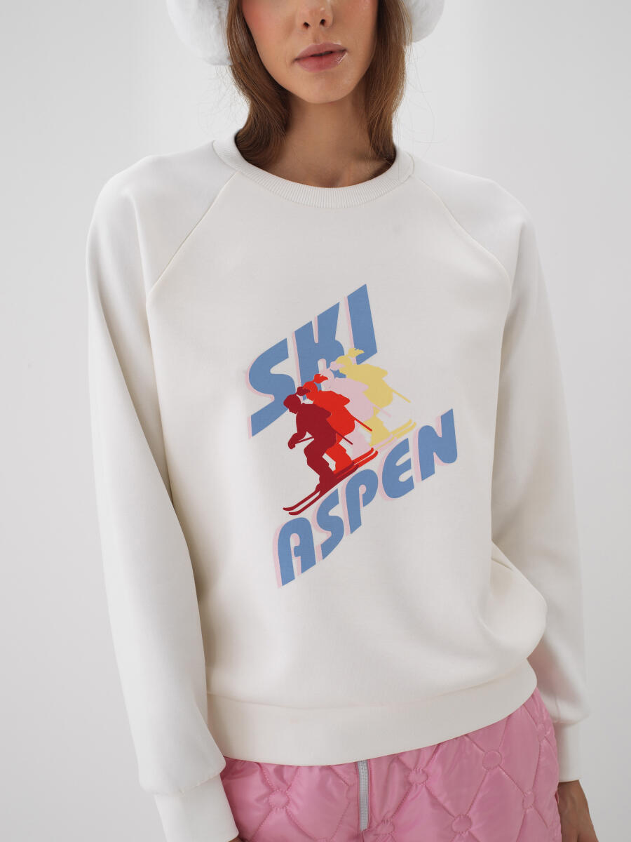 Cotton Printed Sweatshirt - 1