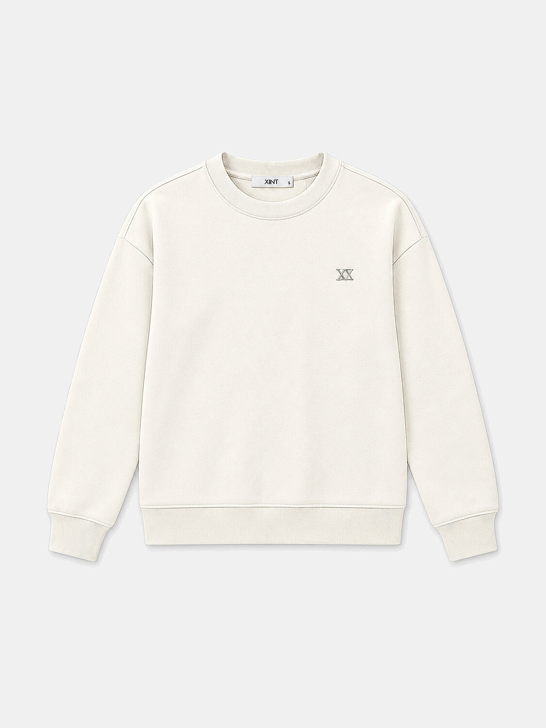 Ecru Modal Textured Oversized Sweatshirt - 1