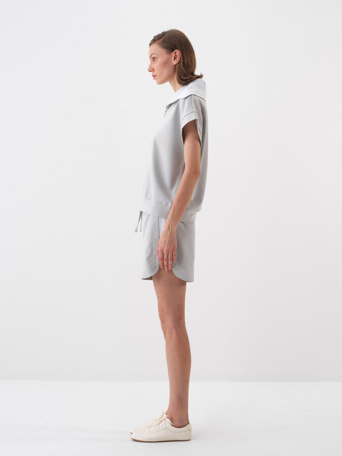 Gray Oversize Cotton Sweatshirt - 3