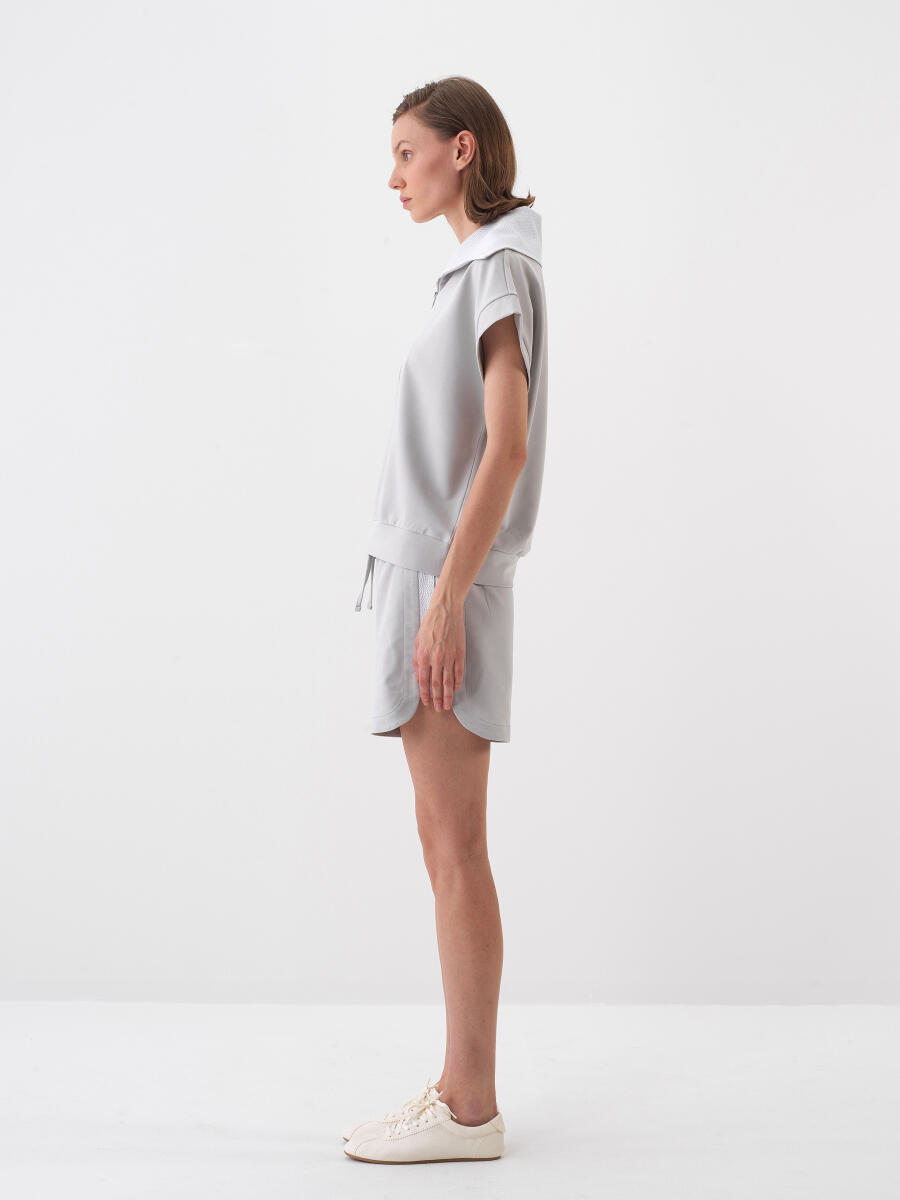 Gray Oversize Cotton Sweatshirt - 3