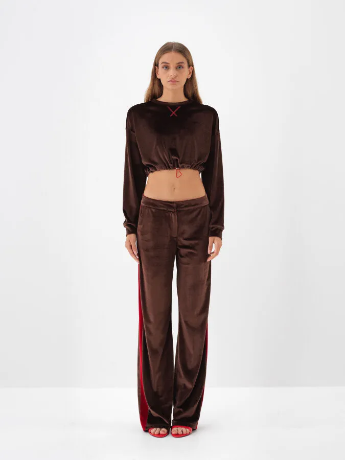 Corduroy Shiny Sweatshirt - Xint