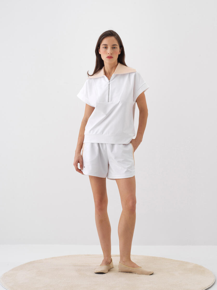 White Oversize Cotton Sweatshirt - 2