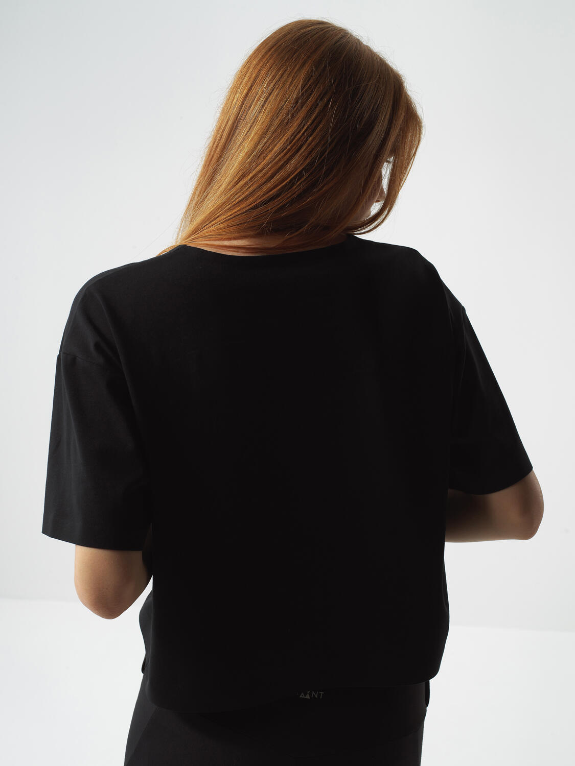 Black Cotton Textured Oversize T-Shirt - 4