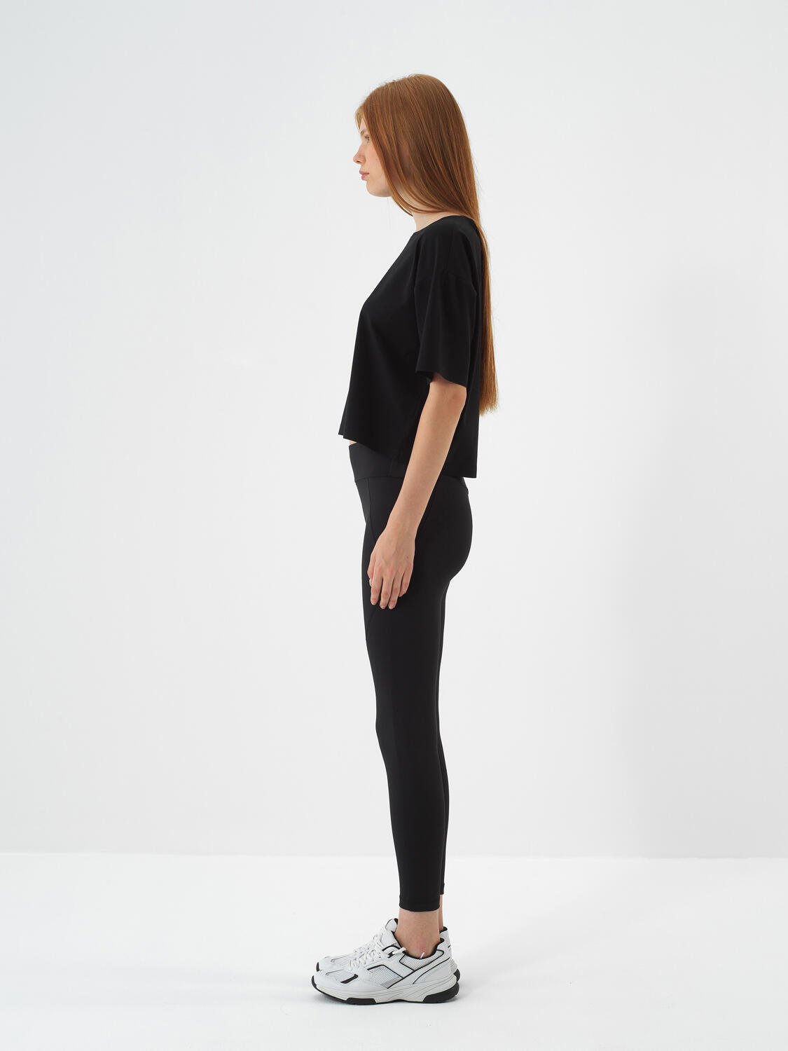 Black Cotton Textured Oversize T-Shirt - 3