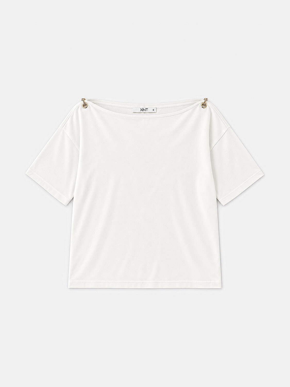Ecru Cotton Textured Oversize T-Shirt