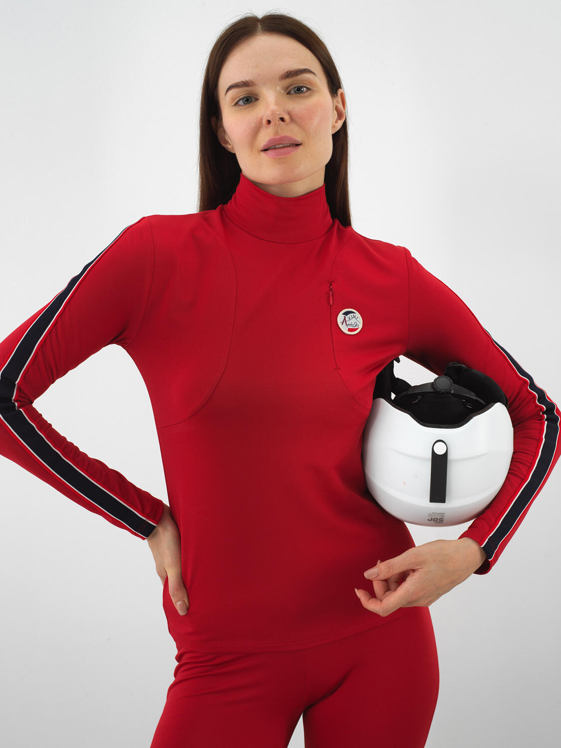 Red Flexible Textured Slim Fit T-Shirt