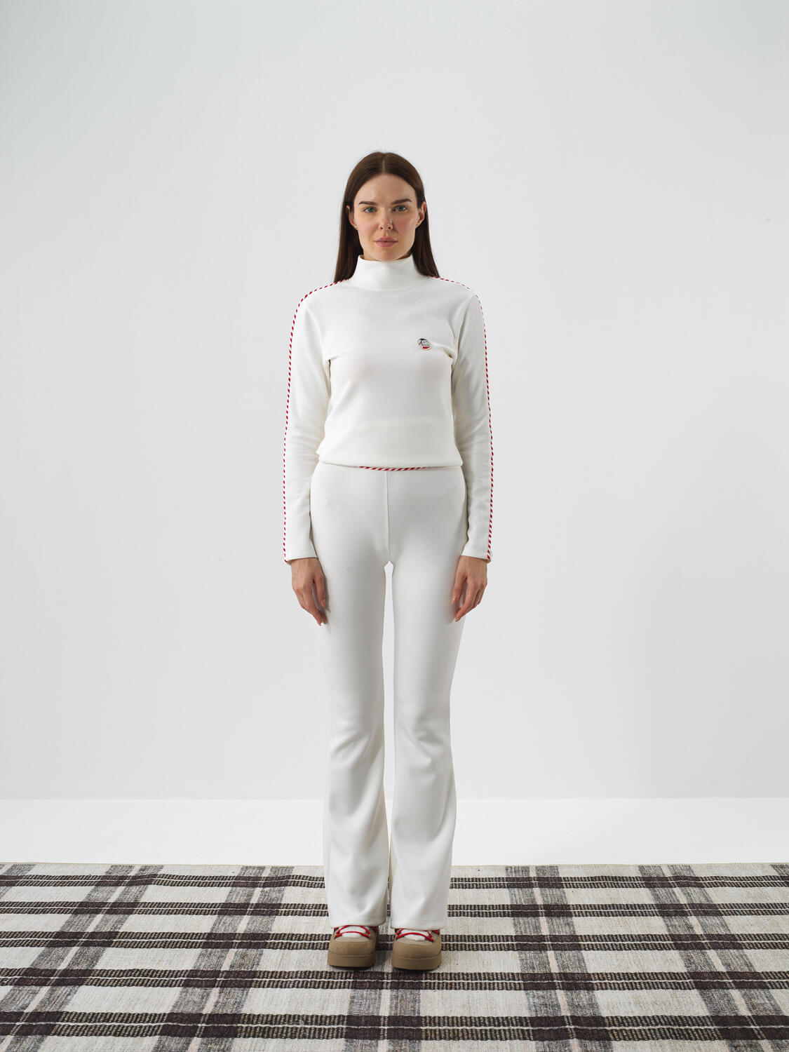 Ecru Modal Textured Regular Fit Trousers - 2