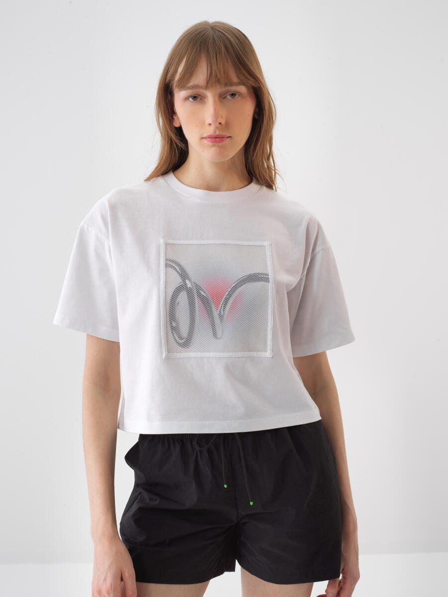 White Oversize Cotton T-Shirt - 1