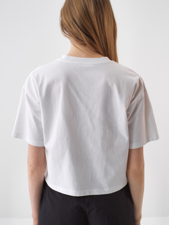 White Oversize Cotton T-Shirt - 3