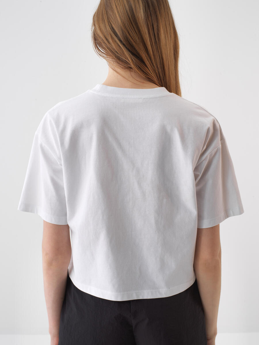 White Oversize Cotton T-Shirt - 3
