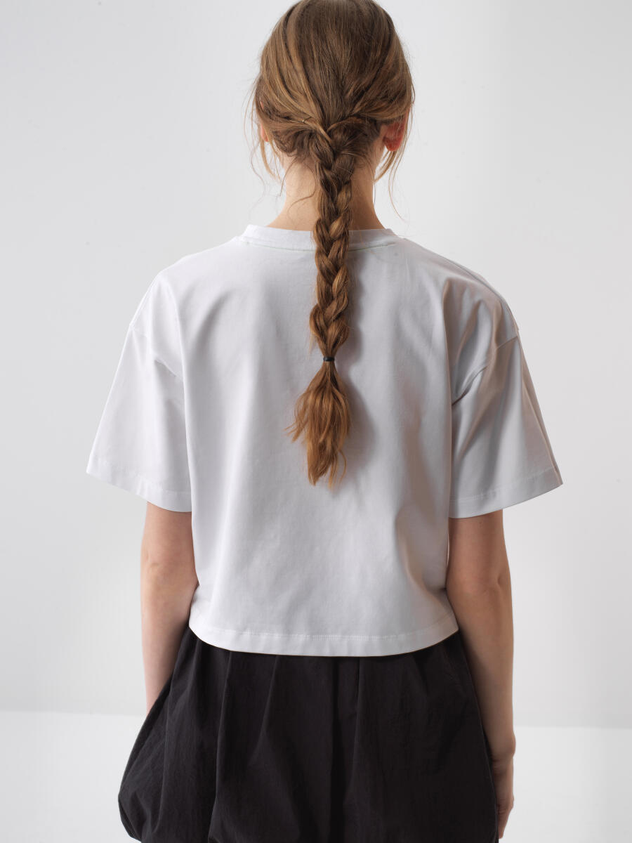 White Oversize Cotton T-Shirt - 4