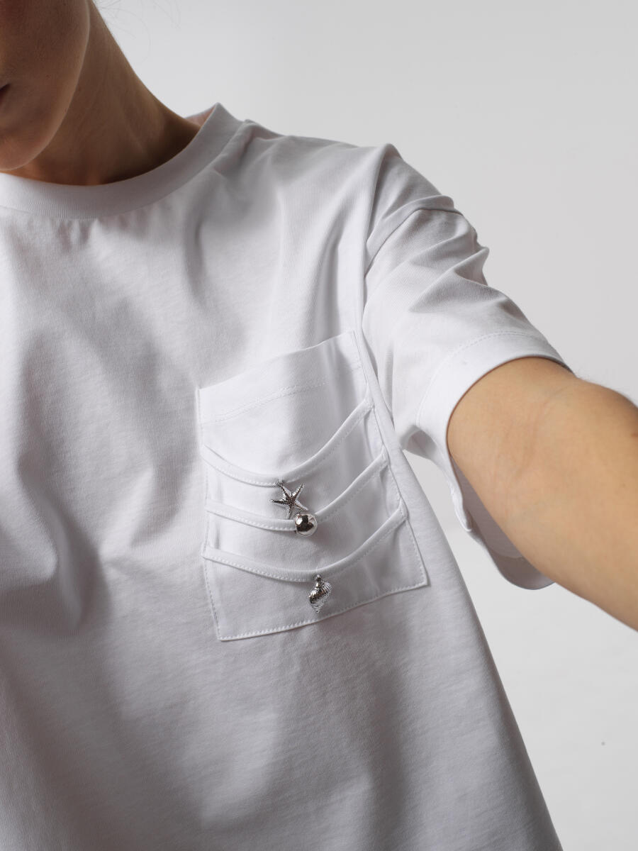 White Oversize Cotton T-Shirt - 3