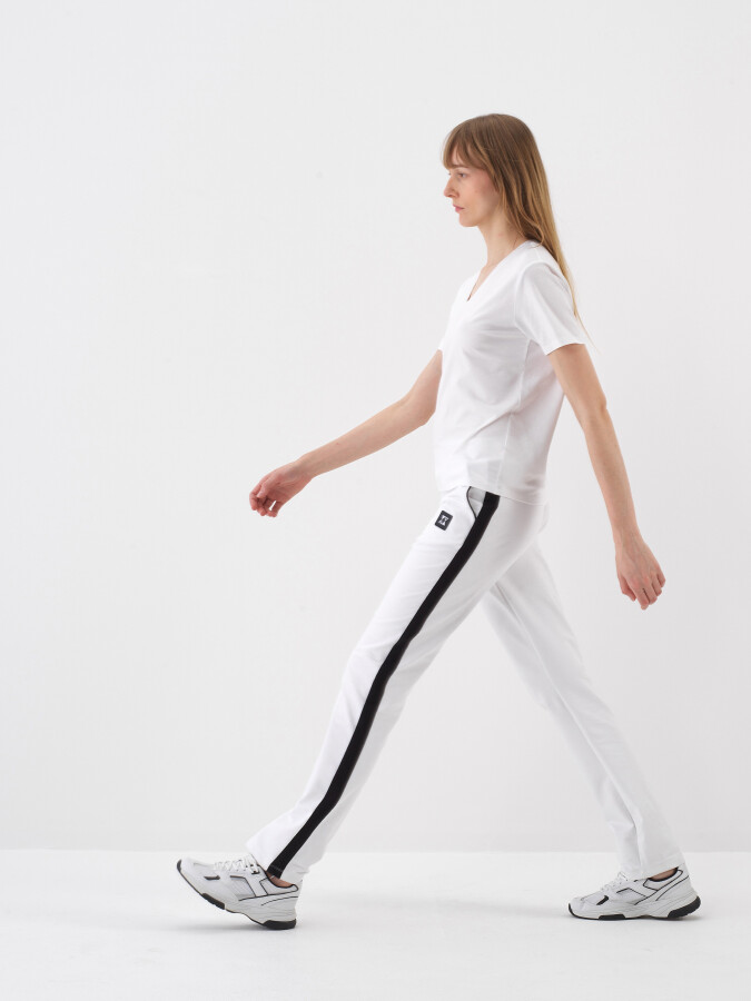 White Regular Fit Cotton T-Shirt - 3