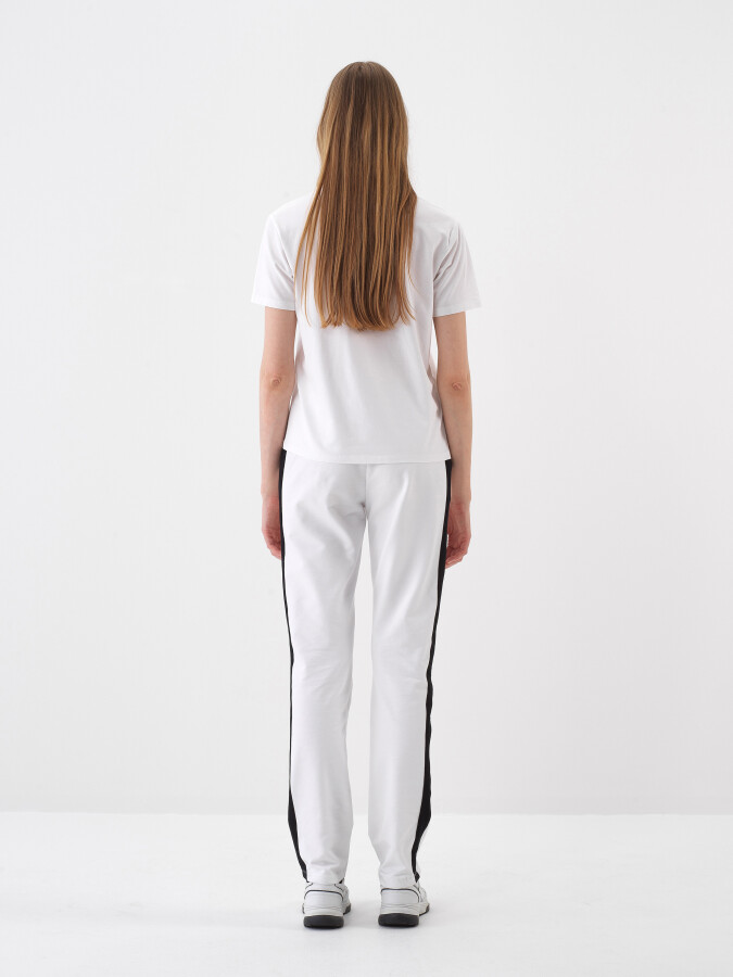 White Regular Fit Cotton T-Shirt - 5