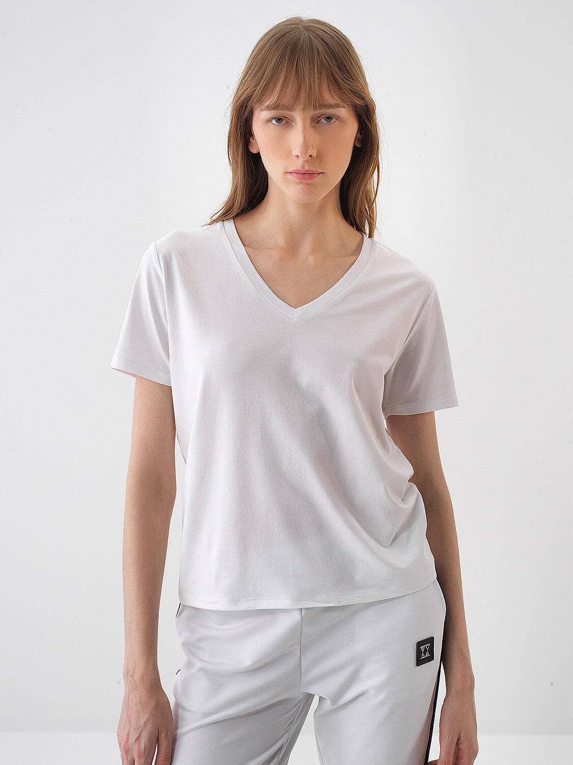 White Regular Fit Cotton T-Shirt - 1
