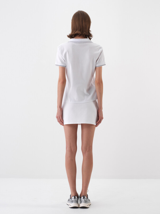 White Regular Fit Cotton T-Shirt - 5