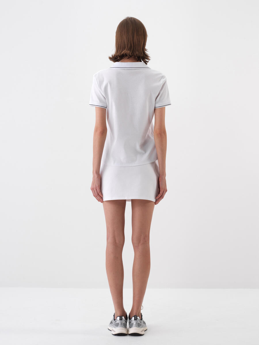 White Regular Fit Cotton T-Shirt - 5