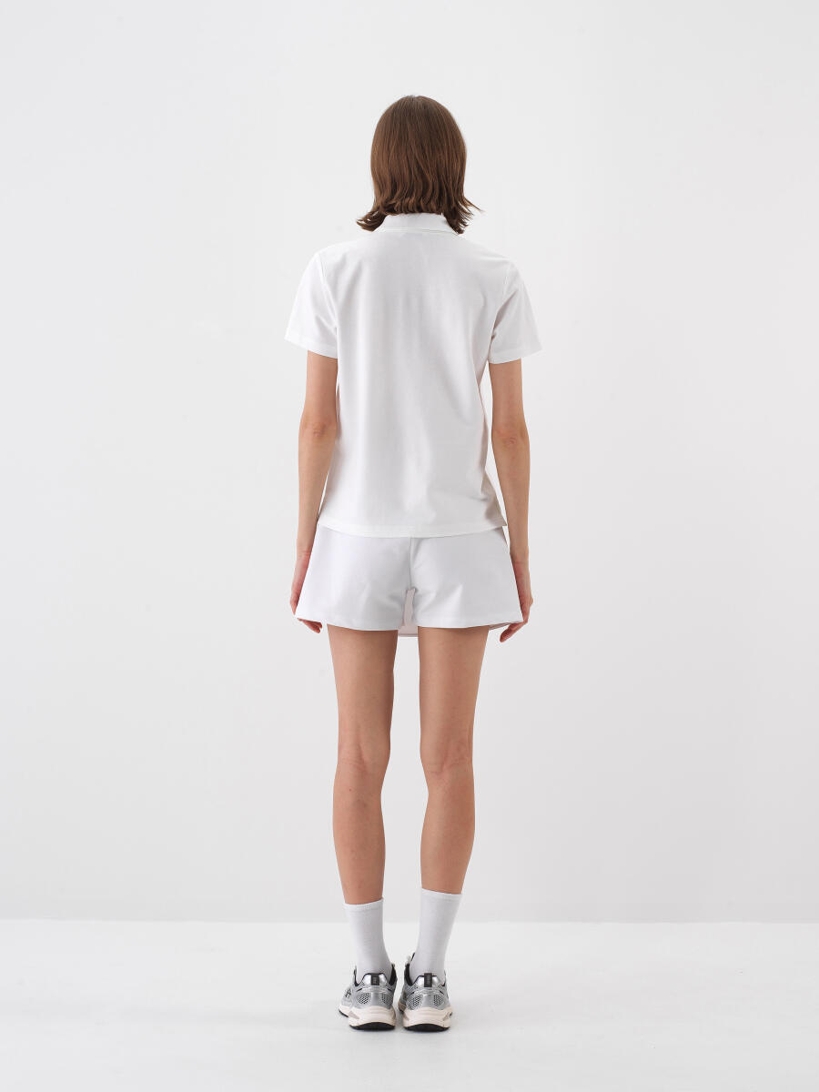 White Regular Fit Cotton T-Shirt - 5