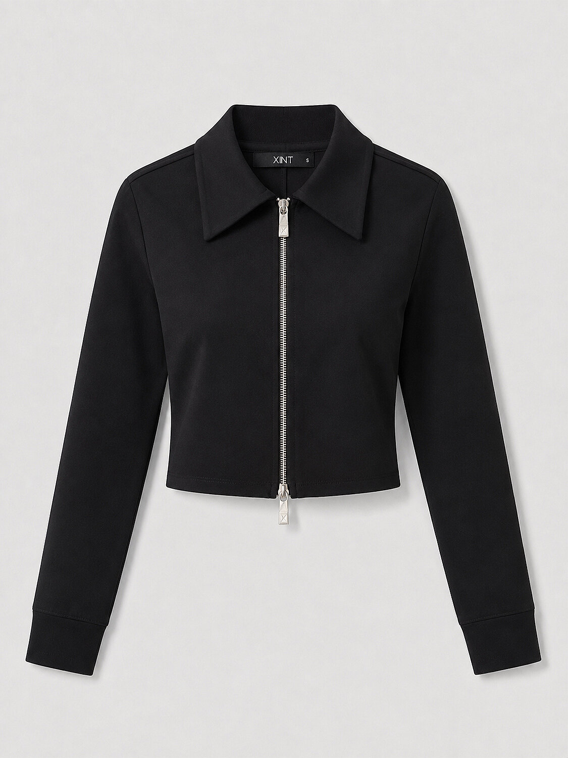 Short Zippered Sweatshirt Jacket - 5