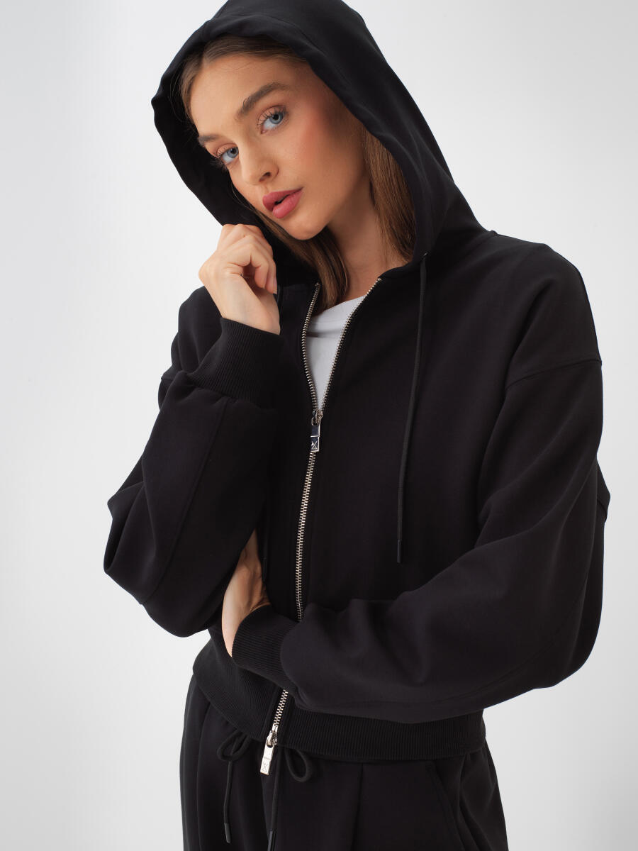 Cotton Sweatshirt Jacket