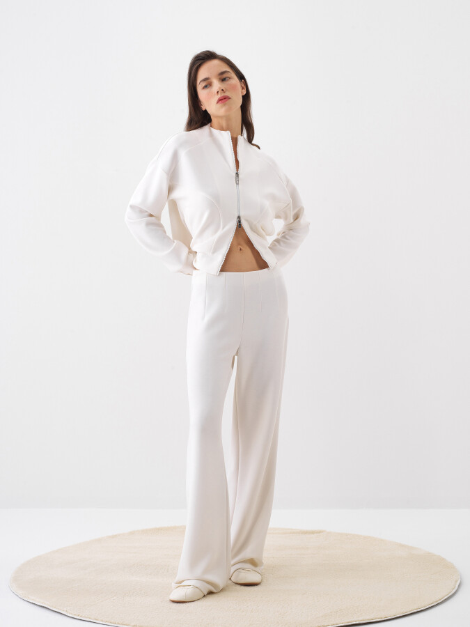 White Oversize Modal Sweatcoat (1)