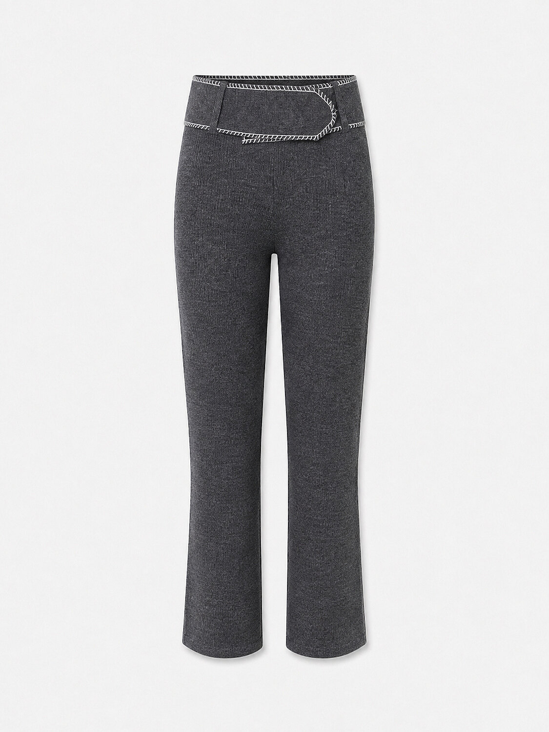 Wool Plain Pants - 5