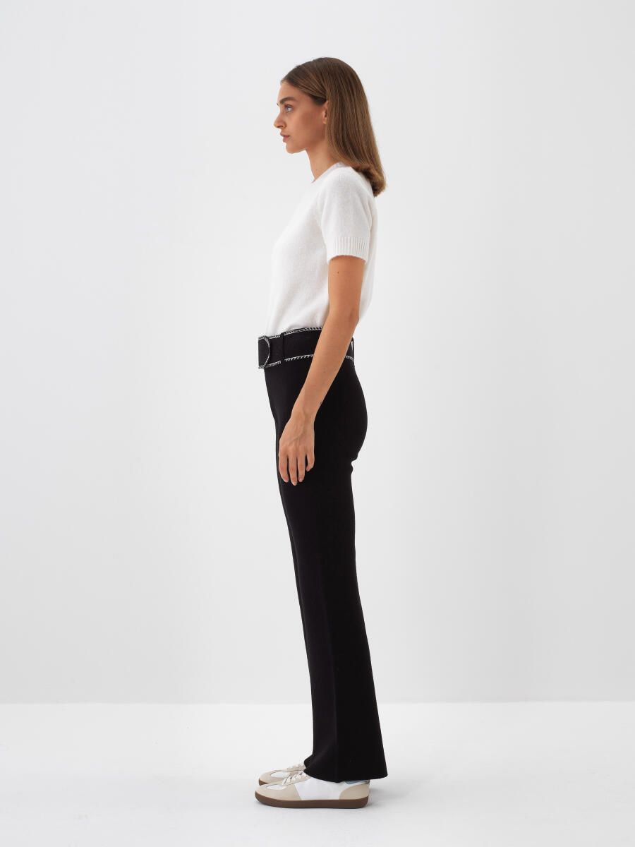 Wool Plain Pants - 4