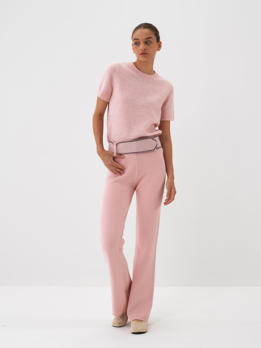 Wool Plain Pants - 3