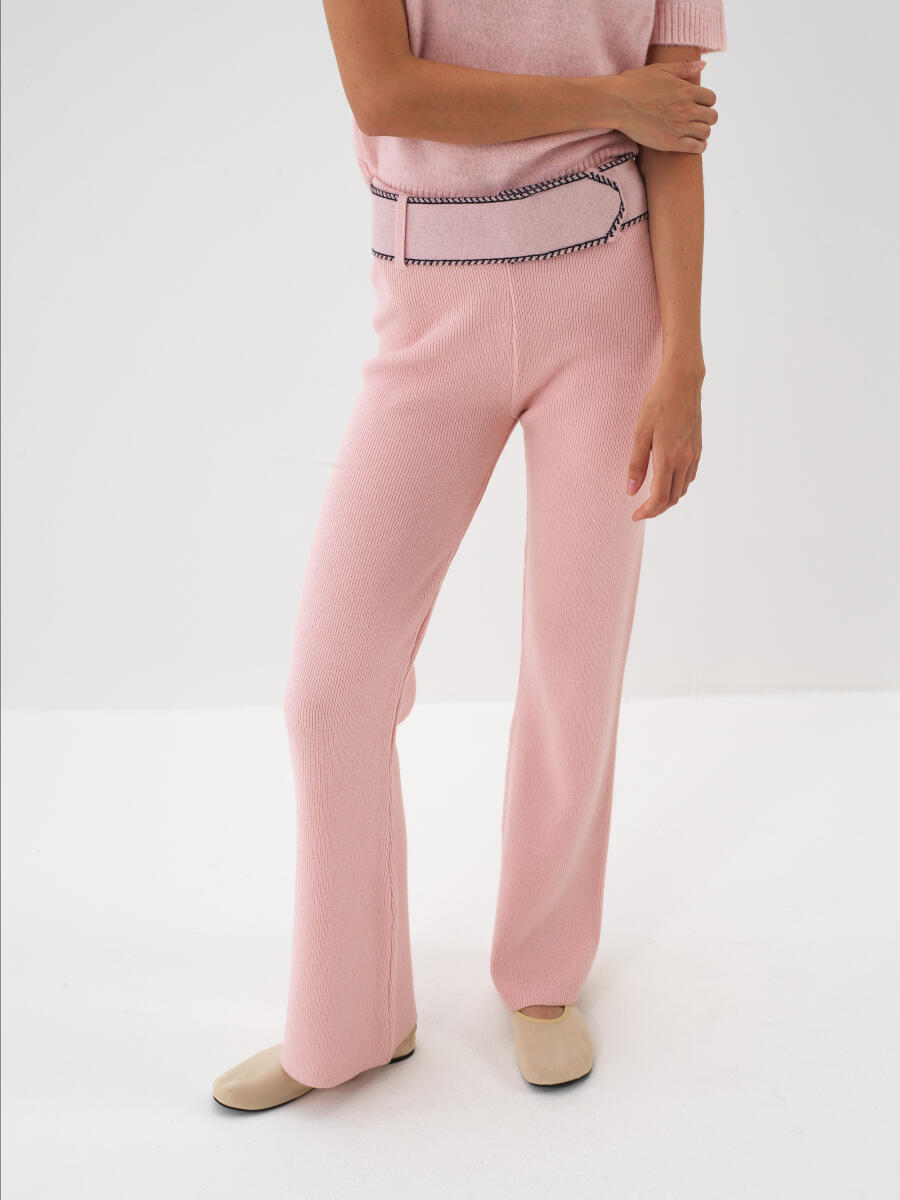 Wool Plain Pants - 2