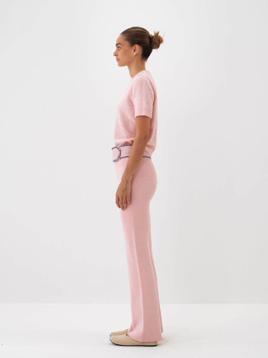 Wool Plain Pants - 4