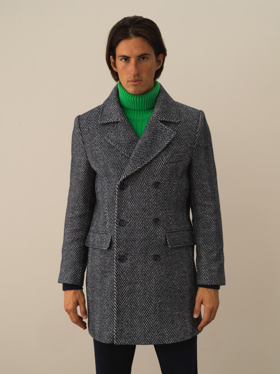 Wool Blend Regular Fit Double-Breasted Coat