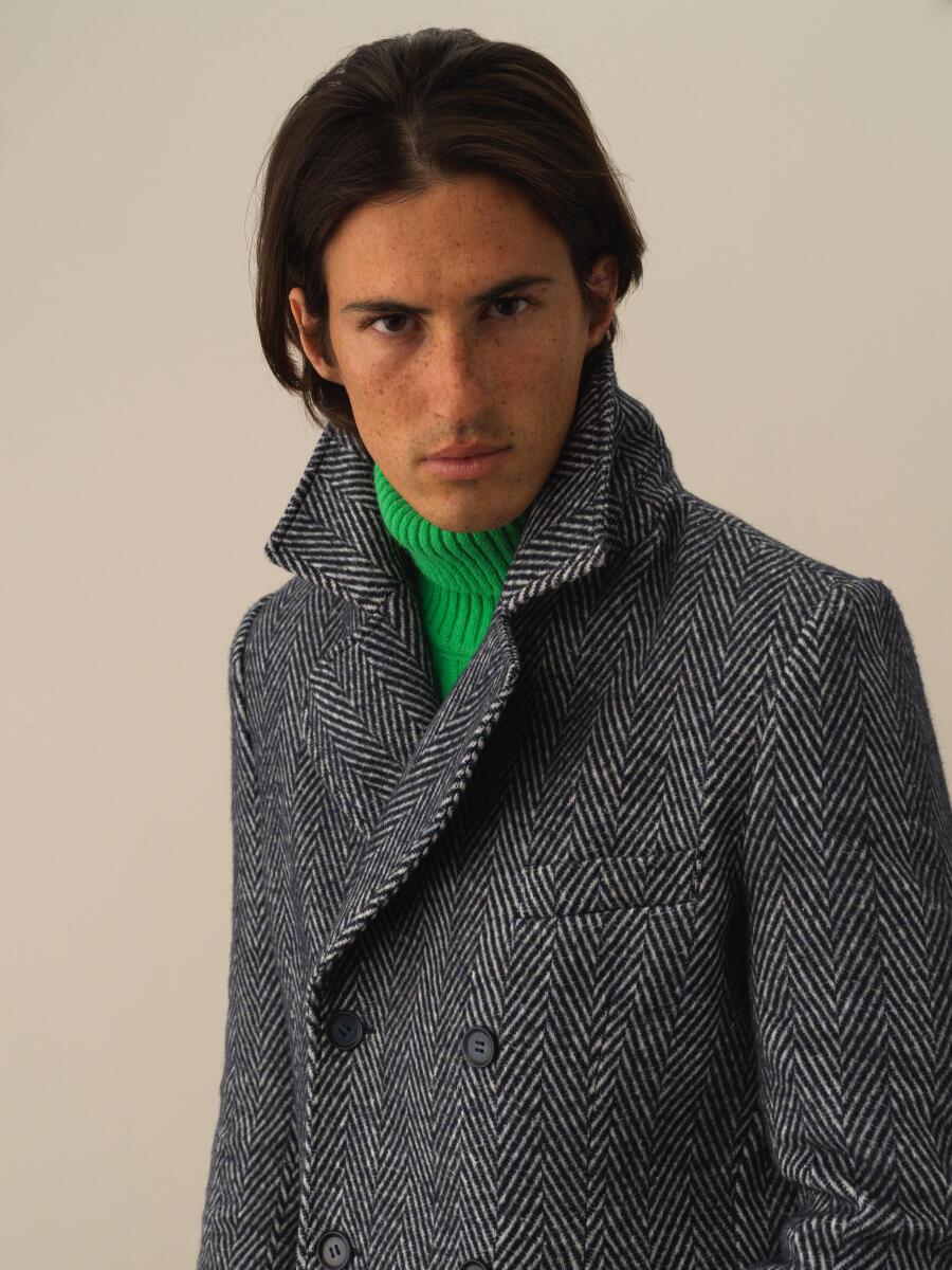 Wool Blend Regular Fit Double-Breasted Coat - 3