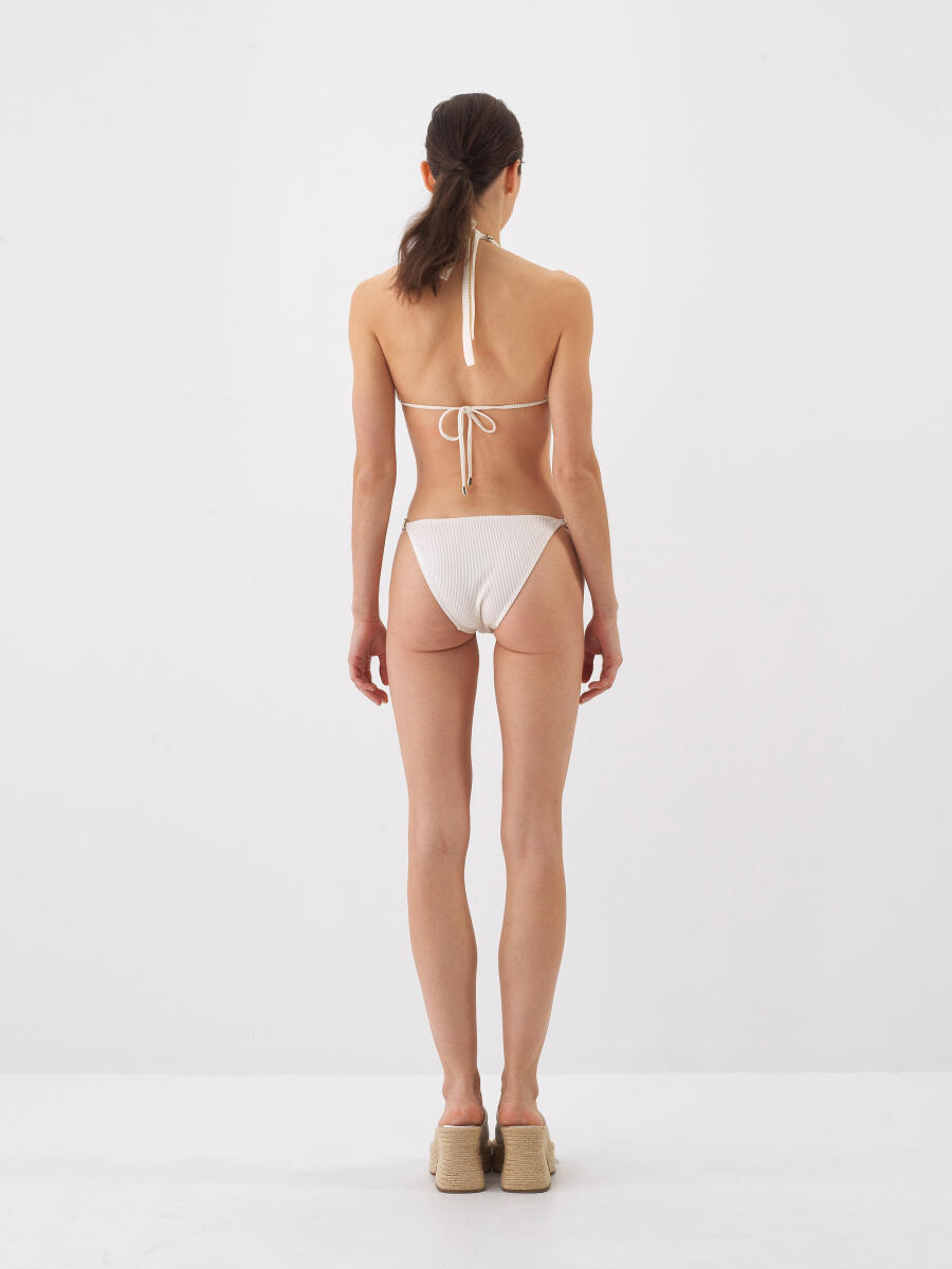 Xint White Slim Fit Bikini Bottom - 5