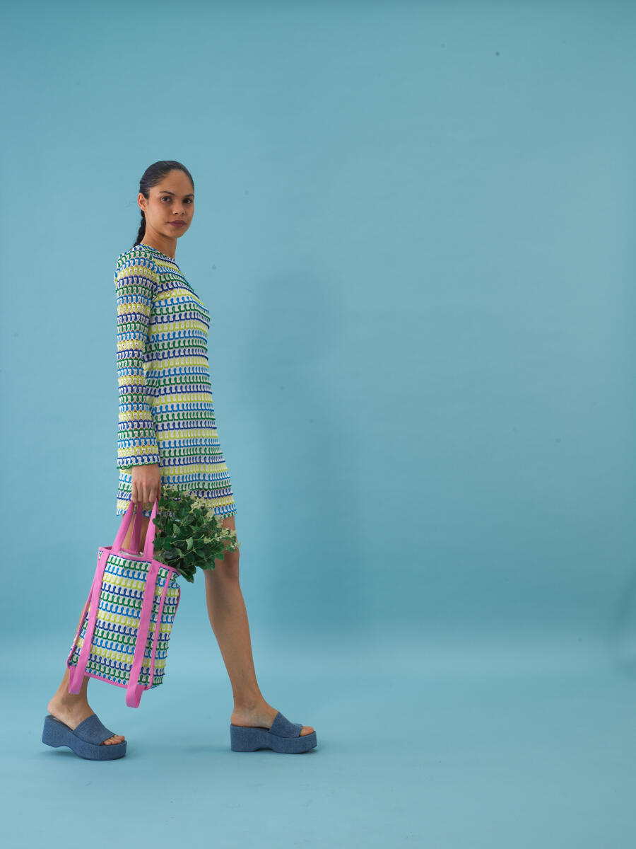 Xint Toptan Mavi Pamuklu Çanta - 3