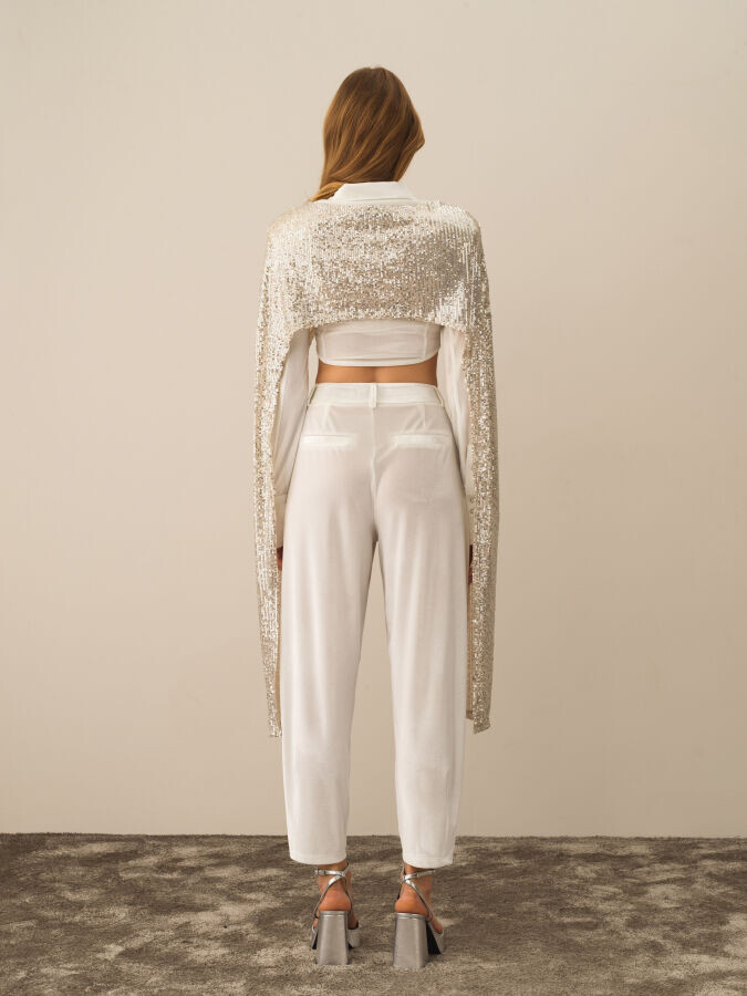 Xint Wholesale Regular Fit Sequined Cloak - Xint