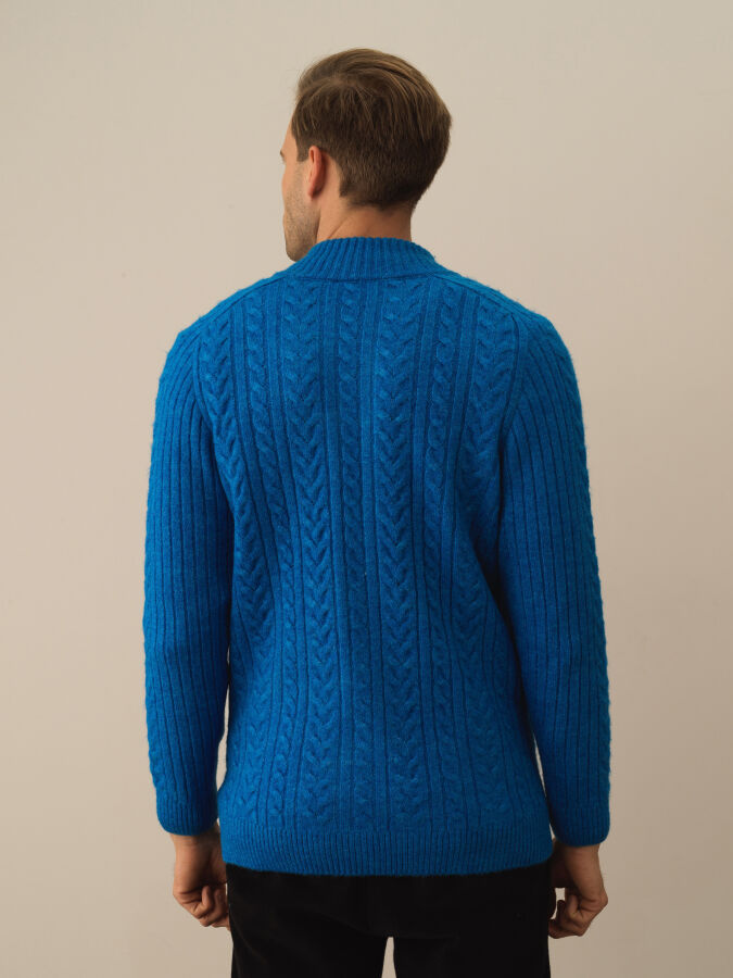 Zippered Regular Fit Knit Cardigan - Xint