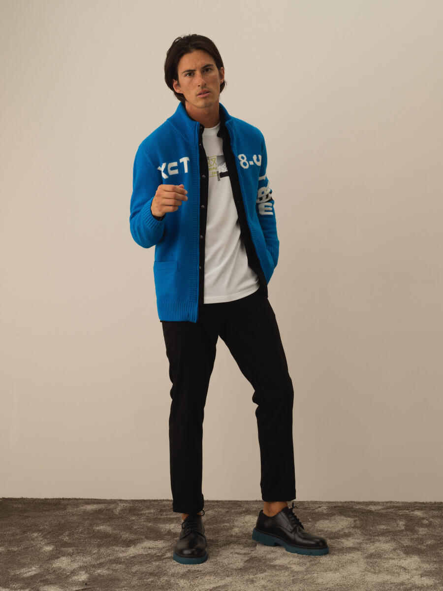 Zippered Regular Fit Wool Cardigan - 2