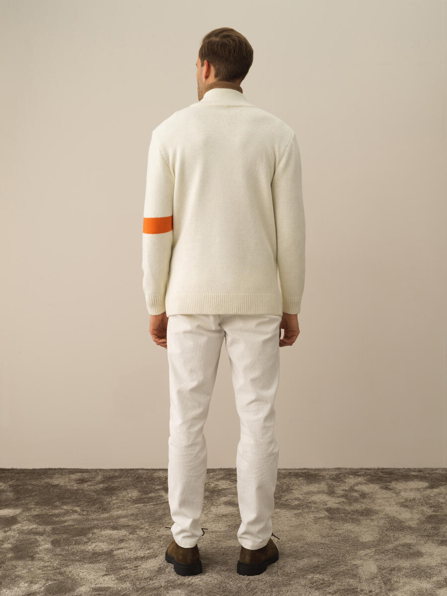 Zippered Regular Fit Wool Cardigan - 4